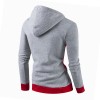 Men's Casual Flip Color Long Sleeve Solid Color Hoodie