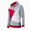 Men's Casual Flip Color Long Sleeve Solid Color Hoodie