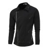 Men's Casual Lapel Long Sleeve Solid Color Hoodie