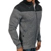 Men's Casual Long Sleeve Stitching Print Hoodie