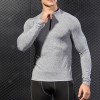 Men's Fitness Running Training Stretch Tight Stand Collar Sweatshirt