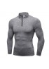 Men's Fitness Running Training Stretch Tight Stand Collar Sweatshirt