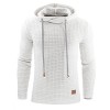 Men's Hooded Sweatshirt Winter Grid Long Sleeve Hooded Solid Color Sweater Clothing