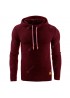 Men's Hooded Sweatshirt Winter Grid Long Sleeve Hooded Solid Color Sweater Clothing