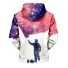 Men's Hoodie Creative 3D Old Man Blowing Smoke Print Long Sleeve Sweatshirt