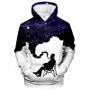 Men's Hoodie Creative 3D Old Man Blowing Smoke Print Long Sleeve Sweatshirt