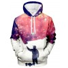 Men's Hoodie Creative 3D Old Man Blowing Smoke Print Long Sleeve Sweatshirt