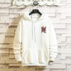 Men's Loose Hoodie Crane Printing Long Sleeve Sweatshirt Couple Hoodie