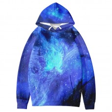 Men's Loose Hoodie Starry Printing Hooded Sweatshirt