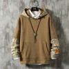 Men's Loose Hoodie Winter Fall Hooded Grid Pattern Sweatshirt