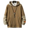 Men's Loose Hoodie Winter Fall Hooded Grid Pattern Sweatshirt