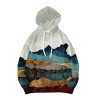 Men's  Loose Landscape Printing Hoodie Hooded Sweater