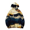 Men's  Loose Landscape Printing Hoodie Hooded Sweater