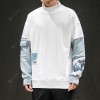 Men's Loose Printing Sweatshirt Autumn and Winter Printing Turtleneck Sweater