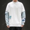 Men's Loose Printing Sweatshirt Autumn and Winter Printing Turtleneck Sweater