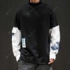 Men's Loose Printing Sweatshirt Autumn and Winter Printing Turtleneck Sweater