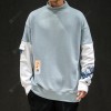 Men's Loose Printing Sweatshirt Autumn and Winter Printing Turtleneck Sweater