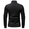 Men's Solid Color Long Sleeve Stand Collar Sweatshirt