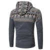 Men's Stitching Casual Slim Hooded Sweater Coat