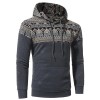 Men's Stitching Casual Slim Hooded Sweater Coat