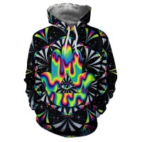 New Men's Devil'S Eye 3D Printed Hooded Sweatshirt