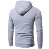 New Striped Color Matching Men's Casual Hooded Pullover Sweater Coat