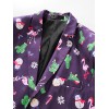 1101-XZ29 Blazer Men Clothing Santa Claus Christmas Theme Printed Coat