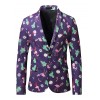 1101-XZ29 Blazer Men Clothing Santa Claus Christmas Theme Printed Coat