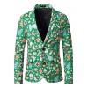 1101-XZ31 Men Leisure Blazer Santa Claus Christmas Theme Printed Coat Clothing