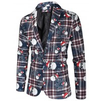 1107-X34 Blazer Men Casual Suit Jacket Design 3D Fun Christmas Stamp Suit