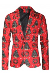 1107-X35 Blazer Men Casual Suit Jacket Design 3D Fun Christmas Stamp Suit