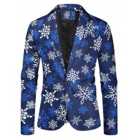 1107-X36 Blazer Men Casual Suit Jacket Design 3D Fun Christmas Stamp Suit