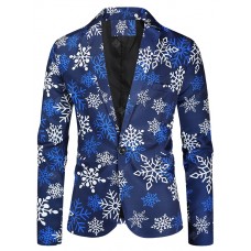 1107-X36 Blazer Men Casual Suit Jacket Design 3D Fun Christmas Stamp Suit