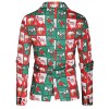 1107-X37 Men's Casual Blazer 3D Christmas Theme Funny Printed Suit Coat