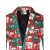 1107-X37 Men's Casual Blazer 3D Christmas Theme Funny Printed Suit Coat