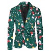 1107-X38 Blazer Men Casual Suit Jacket Design 3D Fun Christmas Stamp Suit