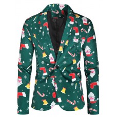 1107-X38 Blazer Men Casual Suit Jacket Design 3D Fun Christmas Stamp Suit