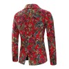  Autumn And Winter Men's One Buckle Suit National Style Cashew Print Western Service Casual Suit Male