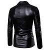  Autumn Men's Elastic PU Pull Zipper Locomotive Leather Skin Weef Men Leather Clothes