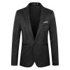 Fashion Slim Leisure Suit Men's Buckle Solid Color Business Jacket