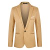 Fashion Slim Leisure Suit Men's Buckle Solid Color Business Jacket