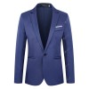 Fashion Slim Leisure Suit Men's Buckle Solid Color Business Jacket