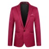 Fashion Slim Leisure Suit Men's Buckle Solid Color Business Jacket