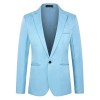 Fashion Slim Leisure Suit Men's Buckle Solid Color Business Jacket