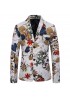 Foreign Trade Cocaine Ethnic Wind Splash Clothing Personality Men's Single-breasted Suit Jacket Male