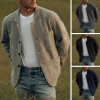 Men Blazer Youth Solid Color Trend Fashion Jacket Casual Upper Cloth