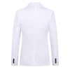 Men's  Autumn and Winter Fashion Solid Color Long-Sleeved Suit