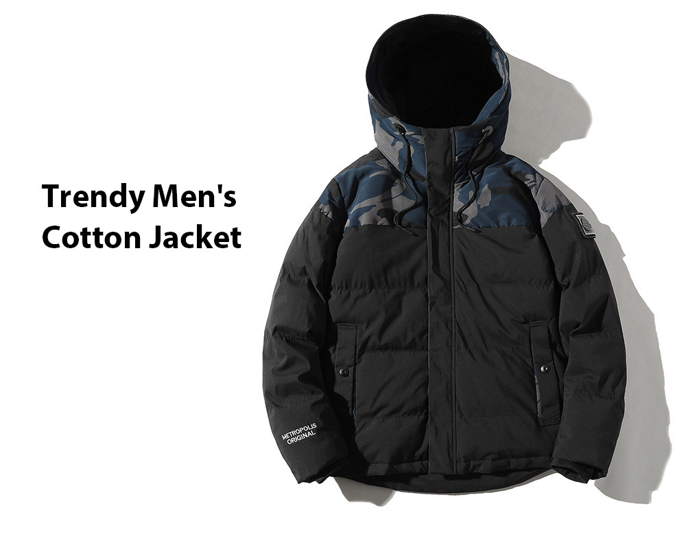 Winter Men's Thick Warm Hooded Cotton Jacket