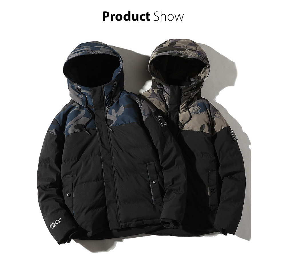 Winter Men's Thick Warm Hooded Cotton Jacket show