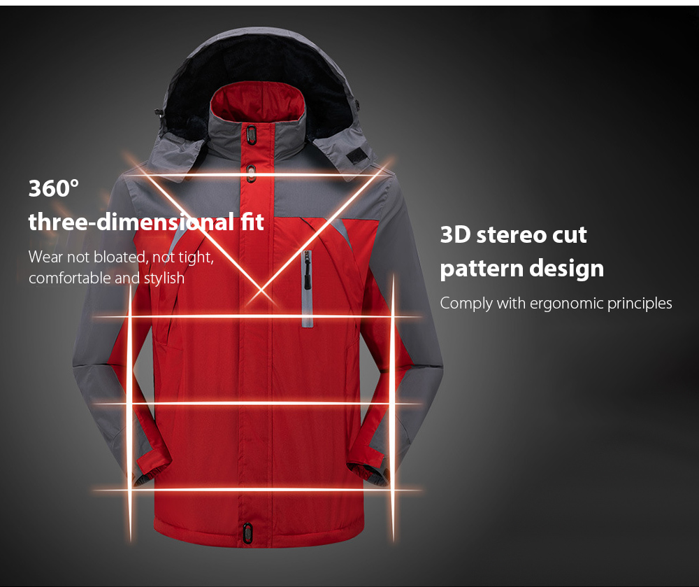 Winter Male Thick Velvet Padded Jacket 3D stereo cut pattern design